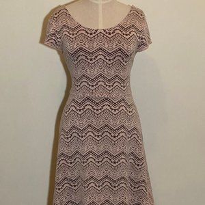 G21 Pink And Burgundy Dress